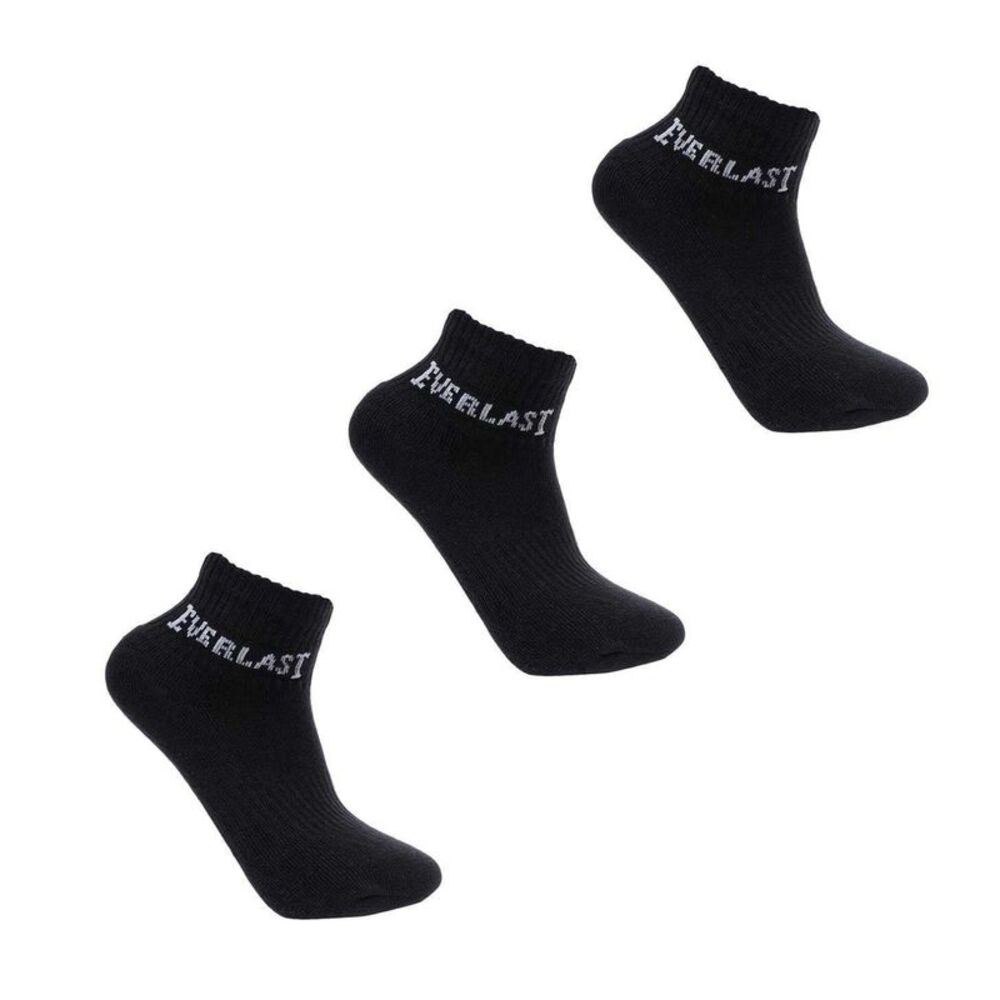 Everlast Childrens/Kids Quarter Socks (Pack of 3) / Black